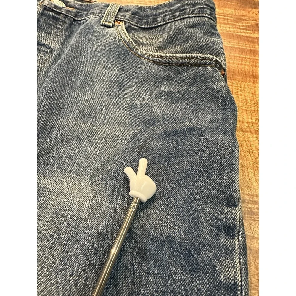 Levi's 501 Jeans Button Fly Blue Mens Light Wash Denim Straight Size 38x33